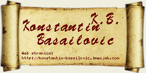 Konstantin Basailović vizit kartica